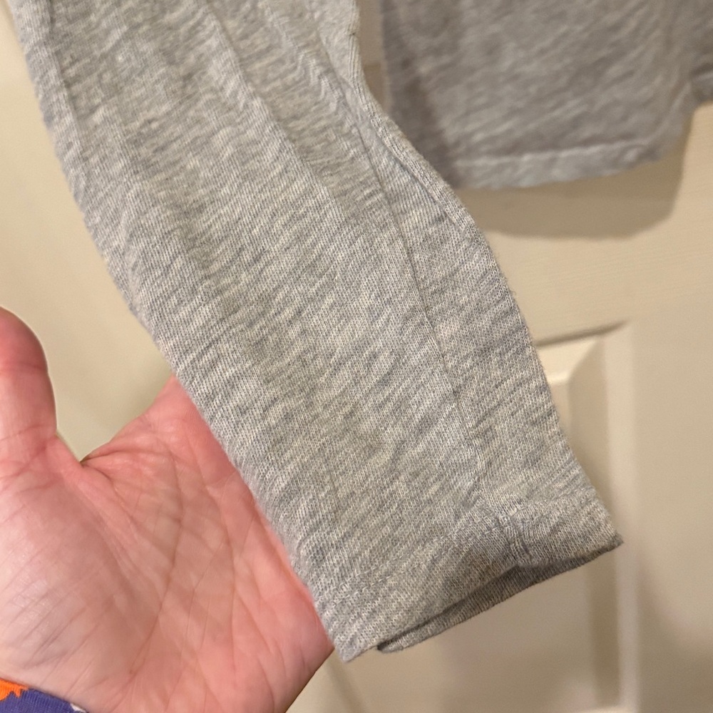Frame Denim long sleeve grey ruffle top, medium - Picture 3 of 6